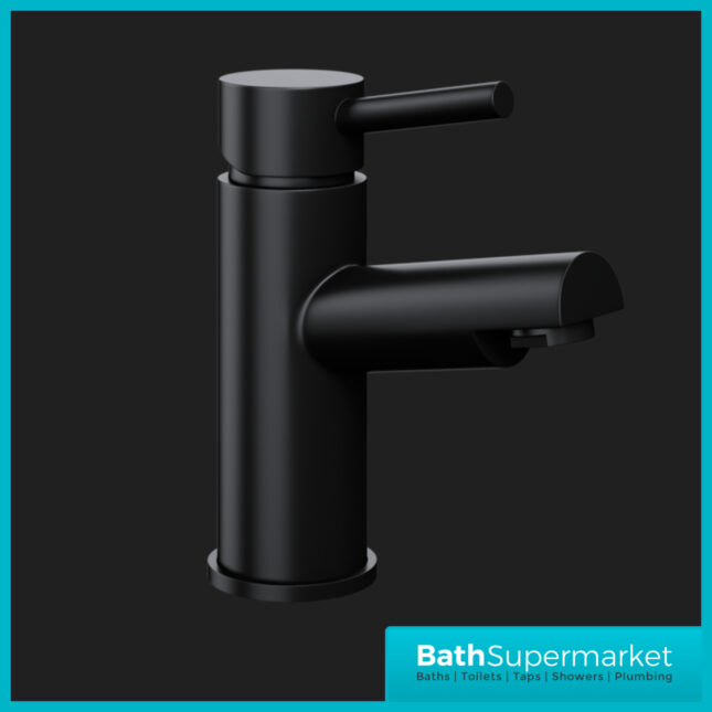 Juke Premier Matt Black Round Mono Single Lever Handle Basin Mixer Tap