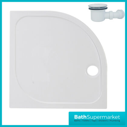 AquaVolere 45mm Low Profile Quadrant Shower Tray 1000mm & Waste