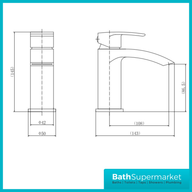 Spear Belini Brushed Brass Round Mono Basin Mixer Tap