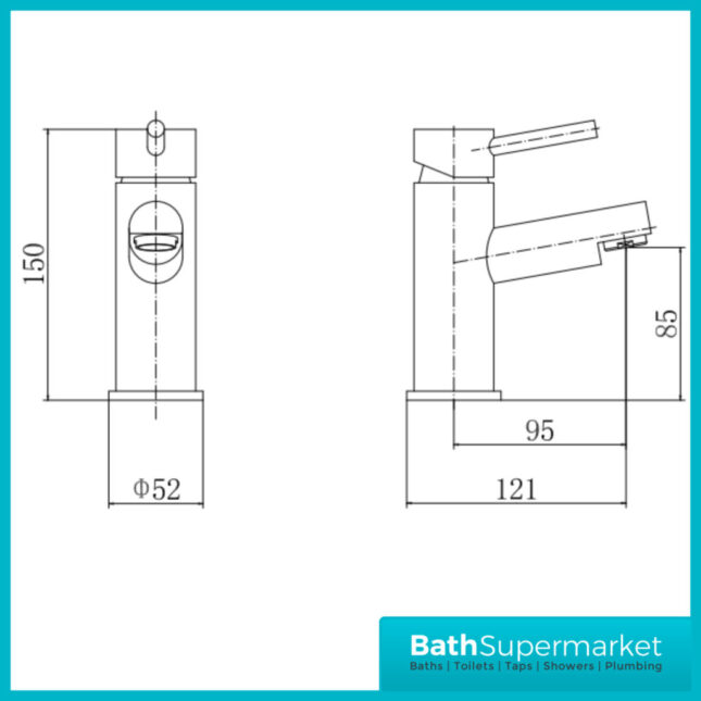 Juke Premier Matt Black Round Deck Mounted Bath Filler Tap