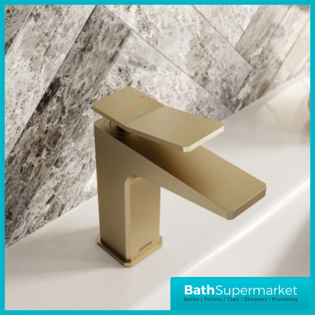 Bristan Tangram Brushed Brass 1 Hole Deck Mounted Mono Bath Filler Tap