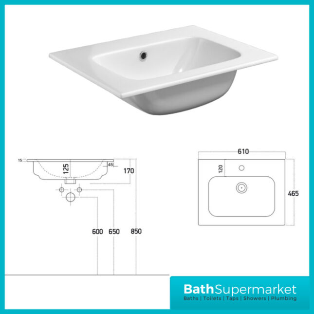 Sognare Aurora Reed Green 2 Drawer Vanity Unit 600mm & Basin – Choice Of Handle Colour
