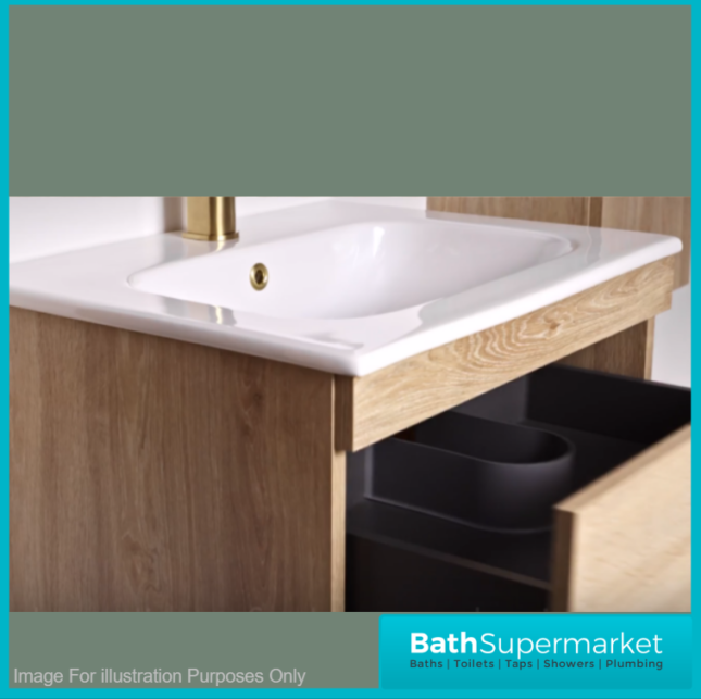 Sognare Aurora Reed Green 2 Drawer Vanity Unit 600mm & Basin – Choice Of Handle Colour