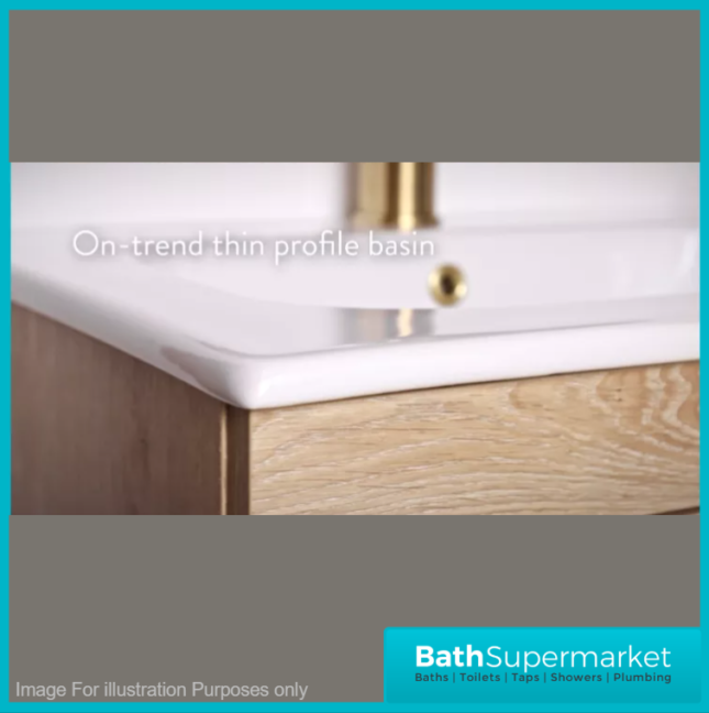 Sognare Aurora Mid-Grey 2 Drawer Vanity Unit 600mm & Basin – Choice Of Handle Colour