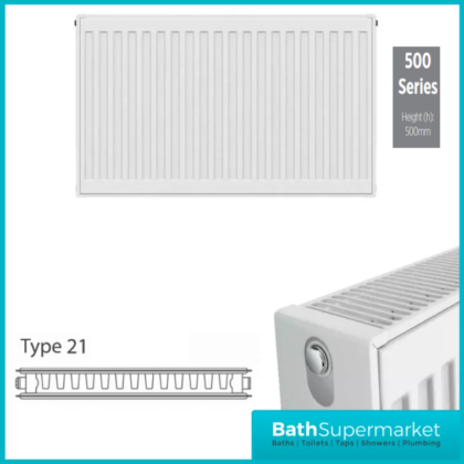 Kartell Type 21 Double Panel Radiator 500mm Height – Various Width Sizes