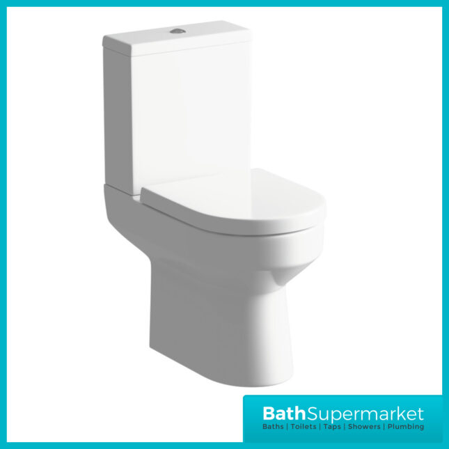 AquaVolere Viola White Gloss Floor Standing Cloakroom Basin Vanity Unit 410mm Toilet Suite Pack