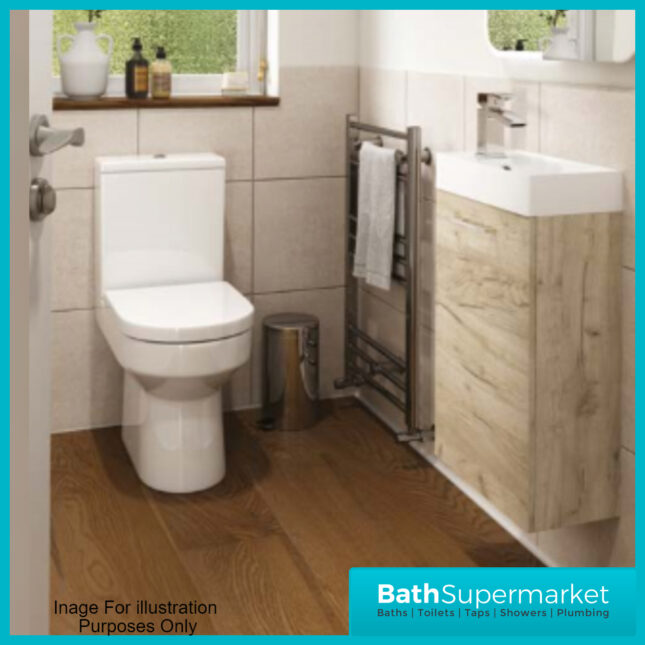 AquaVolere Viola White Gloss Floor Standing Cloakroom Basin Vanity Unit 410mm Toilet Suite Pack