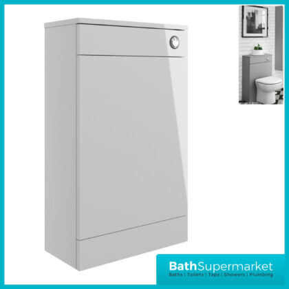 AquaVolere Viola Grey Gloss Back To Wall WC Toilet Unit 500mm