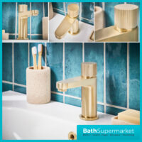 Fluted Koko Brushed Brass Deck Mounted Mono Basin Mixer Tap