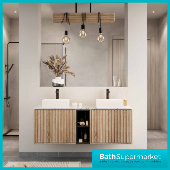 Fluted Koko Matt Black Deck Mounted Mono Basin Mixer Tap