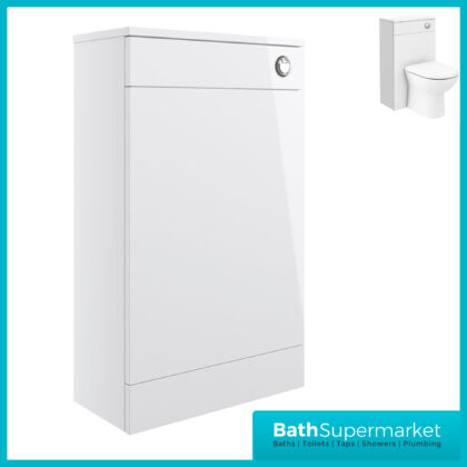 AquaVolere Viola White Gloss Back To Wall WC Toilet Unit 500mm