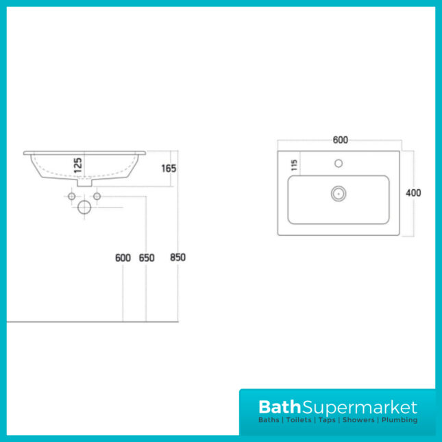 Sognare Orac Fluted Matt Black Wall Hung Handless Bathroom Drawer Cabinet Basin Unit 600mm