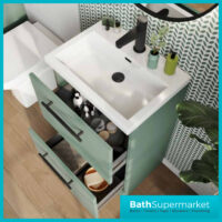 Fluted Koko Matt Black Deck Mounted Knob Handle Mini Mono Basin Mixer Tap