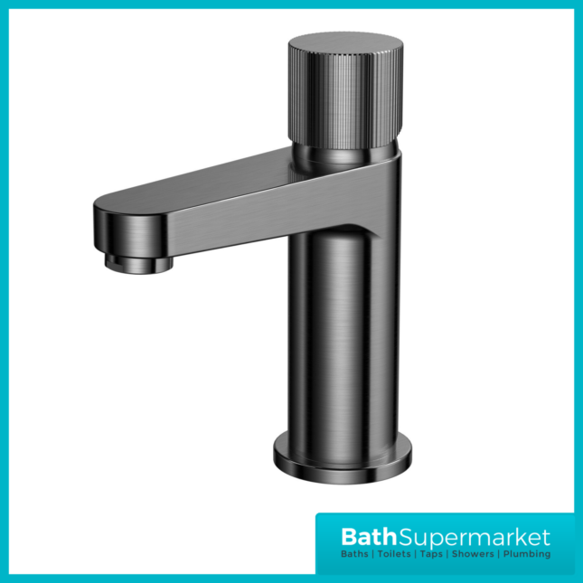 Fluted Koko Gunmetal Deck Mounted Mono Basin Mixer Tap