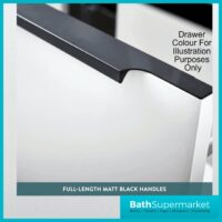 Sognare Muro Reed Green Wall Mounted Drawer Unit & Basin 500mm – Chrome Or Black Handle