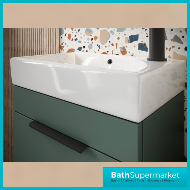 Sognare Amour Gloss White Freestanding Cloakroom Storage Cabinet Floor Mounted Unit & Basin 450mm With Handle Colour Choice