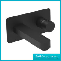 Sognare Fluted Koko Matt Black Wall Mounted Bath Mixer Tap
