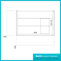 Sognare Muro Reed Green Wall Mounted Drawer Unit & Basin 500mm – Chrome Or Black Handle
