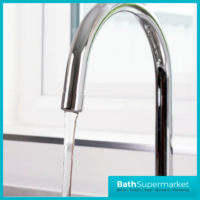Bristan Echo Chrome Swan Neck Easy Fit Twin Lever Kitchen Sink Mixer Tap