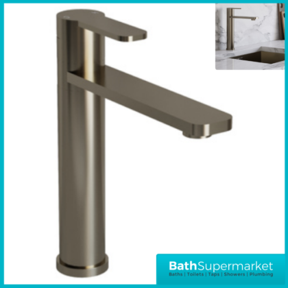 Ellsi Luxus Brushed Steel Top Single Lever Kitchen Sink Mono Mixer Tap