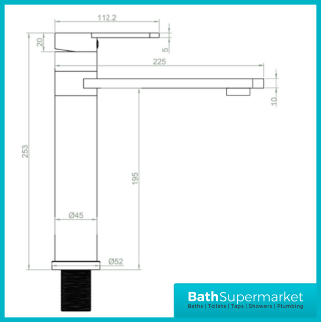 Ellsi Luxus Matt Black Top Single Lever Kitchen Sink Mono Mixer Tap