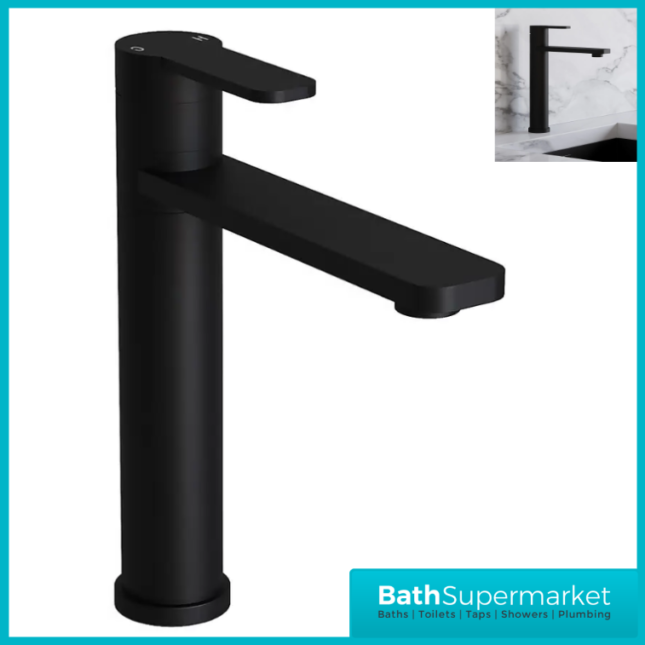Ellsi Luxus Matt Black Top Single Lever Kitchen Sink Mono Mixer Tap