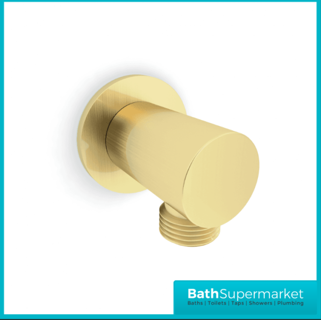 Kartell Ottone Brushed Brass Round Concealed Thermostatic Valve Shower Slide Rail Handset Kit