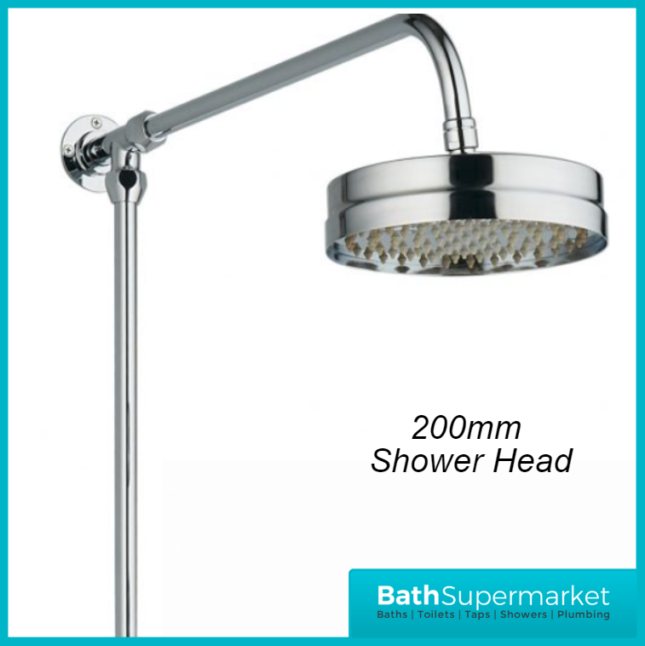 Tailored Traditional Chrome Overhead Thermostatic Exposed Valve Handset Mixer Shower