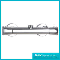 Tailored Ocra Brushed Brass Round Top Outlet Thermoststic Bar Mixer Shower Valve
