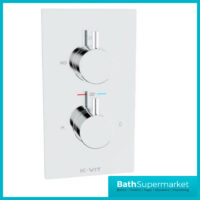 Kartell Plan Chrome Round 1 Way Concealed Thermostatic Shower Valve