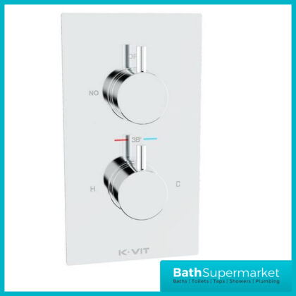 Kartell Plan Chrome Round 1 Way Concealed Thermostatic Shower Valve