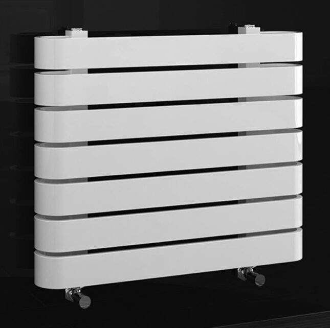 Kartell Denver White Designer Heated Towel Rail 600mm x 500mm - Image 8