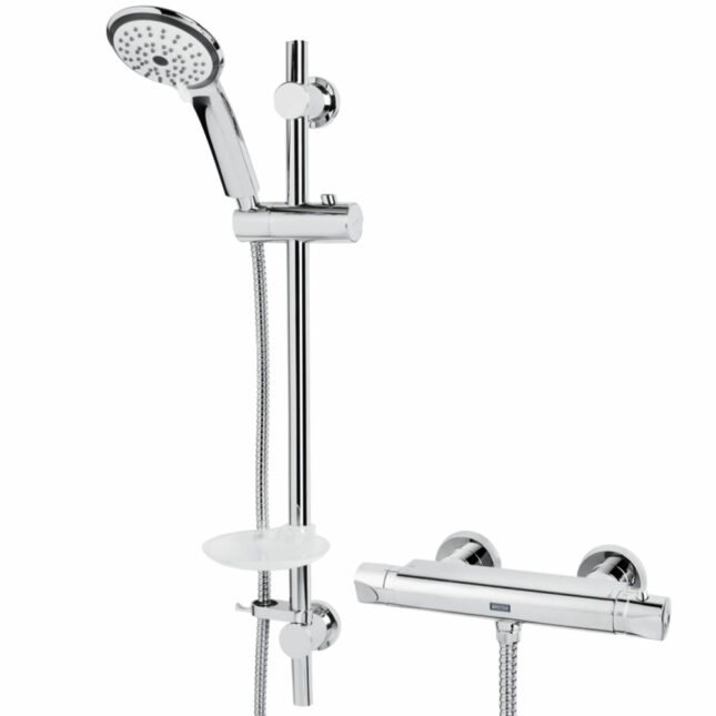 Bristan Artisan Chrome Thermostatic Bar Valve Multi Function Riser Rail Handset Shower - Image 11