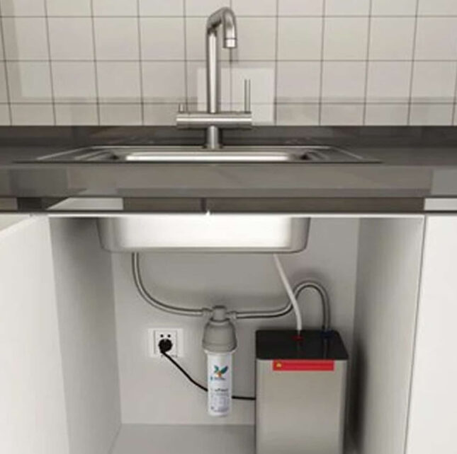 Ellsi Gun Metal Designer 3-in-1 Instant Hot Water Kitchen Mixer Tap System Kit - Image 13