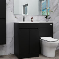 Empire Matt Black Combination L Shape Furniture Pack 1100mm LH & RH – Tall Unit Option - Image 19
