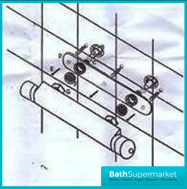 Exposed Shower Plate Fixing Bracket Thermostatic Mixer Bar Valve Wall Kit Metal