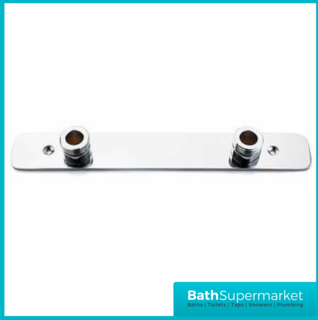 Exposed Shower Plate Fixing Bracket Thermostatic Mixer Bar Valve Wall Kit Metal