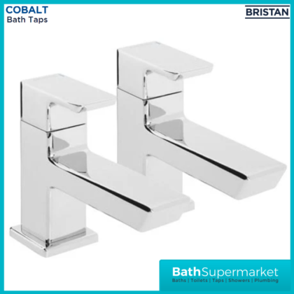 Bristan Cobalt Luminance Chrome Pair Lever Handle Bath Taps