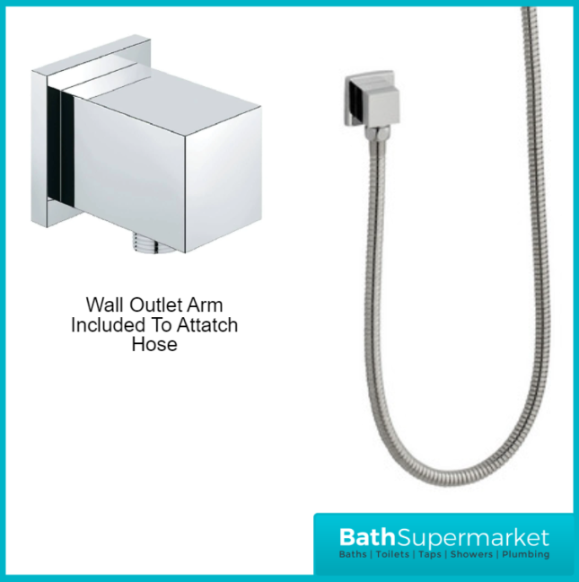 Kvit Pure Chrome Thermostatic Concealed Valve With Adjustable Slide Rail Shower Kit