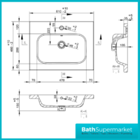 AquaVolere Viola Oak Wall Hung 2 Drawer Vanity Unit & Basin 610mm