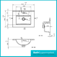 AquaVolere Viola Grey Gloss Floor Standing 2 Door Cabinet Basin Unit & Basin 510mm