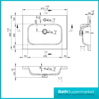 AquaVolere Viola Oak Floor Standing 2 Door Vanity Basin Unit & Basin 610mm