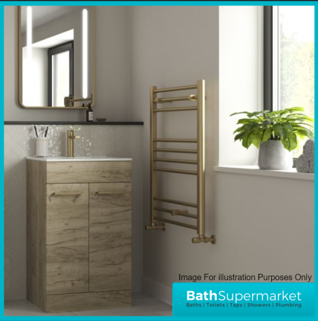 AquaVolere Viola Oak Floor Standing 2 Door Vanity Basin Unit & Basin 610mm