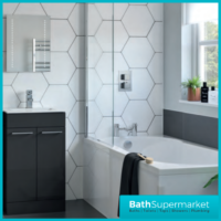 AquaVolere Anthracite Gloss Floor Standing 2 Door Vanity Unit & Basin 610mm