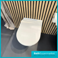 Sognare Middleton Back To Wall D Shape Rimless Toilet Pan With Soft Close Seat