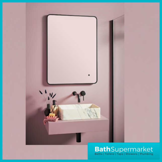 Sognare Alfie Black Soft Edge LED Framed Smart Bathroom Mirror 500×700 & 600×800