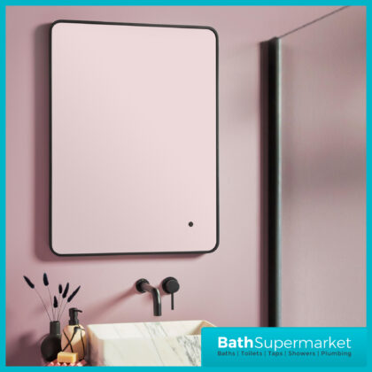 Sognare Alfie Black Soft Edge LED Framed Smart Bathroom Mirror 500×700 & 600×800