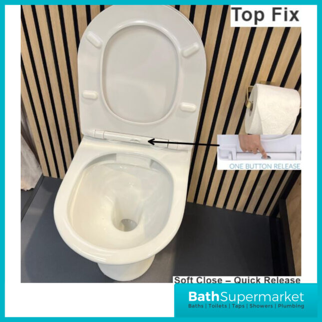 Sognare Middleton Back To Wall D Shape Rimless Toilet Pan With Soft Close Seat