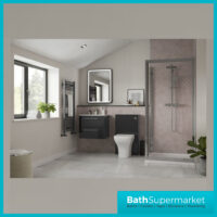 AquaVolere Viola Anthracite Gloss Wall Hung 2 Drawer Vanity Unit 610mm & Basin
