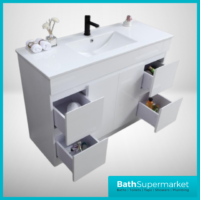 WaterGuard Rio Waterproof Cloud Grey Floor Standing Single Basin Vanity Unit 1200mm